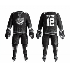 เสื้อเจอร์ซีย์และกางเกงทีมฮ็อกกี้น้ำแข็งพิมพ์ลายโลโก้ได้ตามต้องการ - Product Image 6