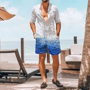 Pantalones cortos de secado rápido ecológicos de verano para hombre, 100% algodón, bolsillos con cordón, estilo callejero sólido, tejido no tejido para la playa - Product Image 4