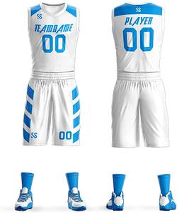 Personalizado personalizable barato 100% poliéster Reversible baloncesto Jersey transpirable entrenamiento uniforme conjunto de talla grande impreso - Product Image 2