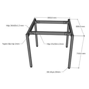 Mesa Redonda OMA IIHBOM215 de 120 cm, Diseño Minimalista, Fabricada en Madera de Caucho con Patas de Hierro - Product Image 4