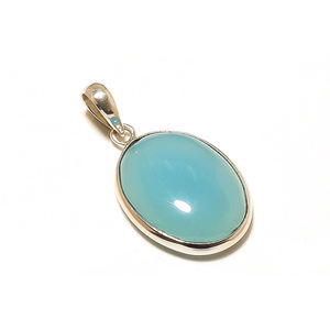 925 argent Sterling fin fait à la main Style ethnique forme ovale bijoux pendentif breloques battre qualité naturel Aqua pendentifs pendentifs - Product Image 5