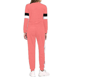 Nuevo y elegante chándal con logotipo personalizado para mujer, Tops cortos, sudaderas con capucha y chándal para correr, conjunto de 2 piezas, traje para correr de lana de algodón para mujer - Product Image 2