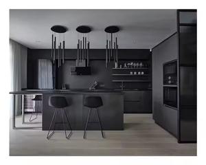 Gabinetes de cocina multifuncionales modernos plegables listos para montar carcasa de tablero de partículas de Isla de fábrica de diseño personalizado - Product Image 1