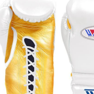 Gants de boxe à lacets Winning, blanc or, gants de boxe professionnels, cuir véritable, entraînement de combat, sparring, utilisation professionnelle d'élite, 8 oz - Product Image 5