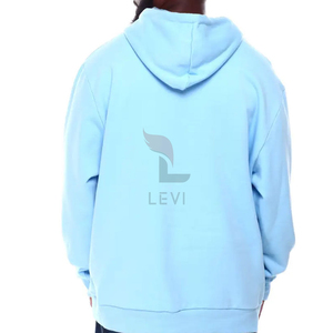 Alta calidad de manga larga caída del hombro al por mayor de invierno de los hombres personalizados Chenille bordado sudaderas con capucha para hombres basicscocotton mezclado - Product Image 6