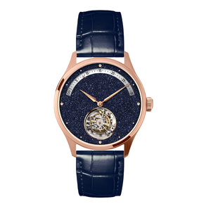 Relojes Mecánicos de Lujo para Hombre con Logotipo Personalizado OEM ODM, Tourbillon, Calendario Retrogrado, Caja de Acero Inoxidable de 40 mm, Correa de Cuero - Product Image 2