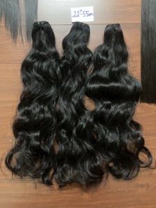 Tissage en lot vietnamien naturel, extension de cheveux humains, vierges rugueux, cuticules, vente en gros, 50 pièces - Product Image 6