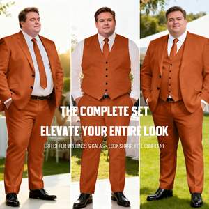 Traje de Negocios Azul Personalizado de Alta Calidad para Hombre, Cuello en V, Cierre de un Solo Botón, Costura a Mano, Mezcla de Algodón Transpirable - Product Image 5