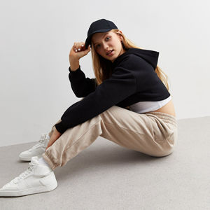 Sudadera Corta con Capucha para Mujer, Impermeable, Transpirable, de Forro Polar, Manga Larga, con Cordón Ajustable, para Gimnasio, Descanso y Ropa Urbana - Product Image 5