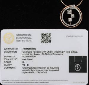 IGI Certifié 18K Or Rose Diamant Naturel Pendentif Boucles D'oreilles Ensemble Élégant Bijoux De Mariée Authentique Poinçonné Femmes De Luxe - Product Image 3