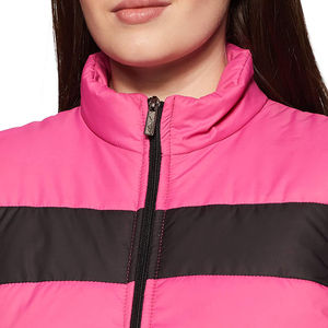 Custom Made <b>Women's</b> Waterproof Breathable Eco-Friendly Puffer <b>Vest</b> Pink Zipper Closure Stand Collar Slim Fit Outdoor Adult - Product Image 4