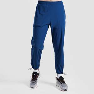 Resonance Men's Trousers in Teal 100% Cotton Lightweight Straight Pattern Decorated with Zippers Dark Wash XL Size - Product Image 1