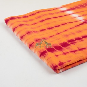 Tela de algodón con estampado personalizado Tie Dye, tela india hecha a mano para ropa de verano. - Product Image 6