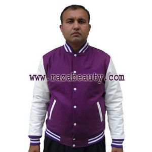 Chaqueta universitaria de béisbol con bordado de chenilla de lana y logotipo personalizado para hombre, manga de cuero Vintage, transpirable, de talla grande, característica de invierno - Product Image 2