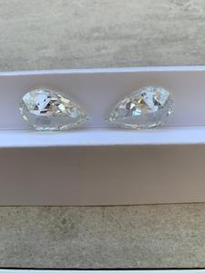 Par de Diamantes Sueltos Naturales en Forma de Pera, Certificados, Claridad VS1-VS2, 21.74/21.07 Quilates - Product Image 2