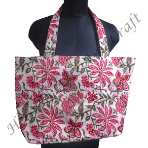 Bolso de hombro con estampado de bloques para mujer, estampado de estilo bohemio, estampado abierto a la moda, lavable para Picnic en la playa - Product Image 5