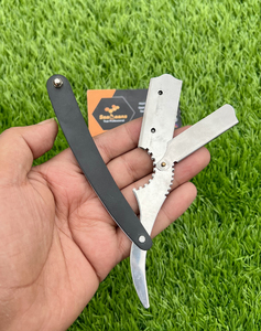 Navaja de Afeitar Profesional Manual de Acero Inoxidable con Logotipo Personalizado de Alta Calidad, Hoja de un Solo Filo Expuesta para la Cara - Product Image 6