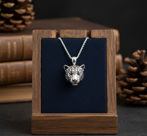 925 argent rhodium lien chaîne collier naturel plaqué or Animal léopard pendentif tenue quotidienne tendance mode cadeau unisexe - Product Image 5