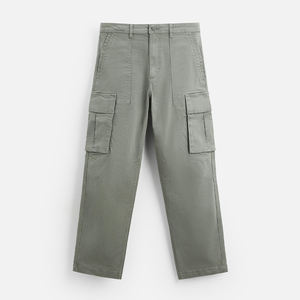 Premium hommes haute coupe ample droite Cargo pantalon multipoches pierre lavé lourd respirant extérieur tactique travail décontracté - Product Image 2