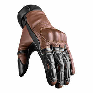 Gants de course personnalisés OEM Gants de motocycliste lourds Gants d'équitation en cuir pur respirant pour motocyclette - Product Image 6
