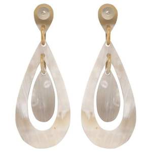 Customized Size High-Styled Love <b>Theme</b> Buffalo Horn Handmade Earrings Elegant High Polished Decoration at Price BY HF CRAFTS - Product Image 2