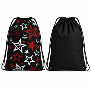 Sac à dos à cordon de serrage à motif de crâne rose, sac de sport imprimé en polyester et coton, sac de sport unisexe léger et de grande capacité - Product Image 4