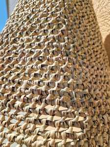 Cesta Colgante Artesanal de Cono Tejido con Hierba Marina, Forro de Bambú, Decoración Natural para el Hogar, Artesanía Tradicional - Product Image 3