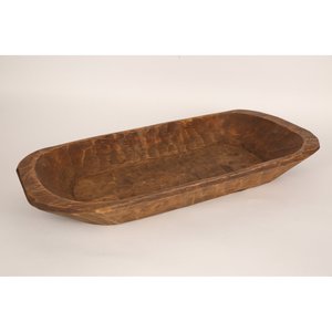 Bol à pâte rectangulaire en bois charmant en brun, parfait pour une utilisation sur table et une décoration élégante de la maison - Product Image 2