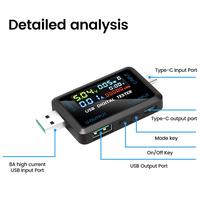 DC 4.5~36V Multi-function Digital Display Voltage Current Capacity Tester USB+Type-C Interface USB Cable Charger Detector
