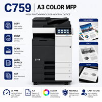 Copieur couleur A3 C759 75PPM, photocopieur, imprimante multifonction, scanner, machine de copie de bureau multifonction reconditionnée avec ADF recto-verso