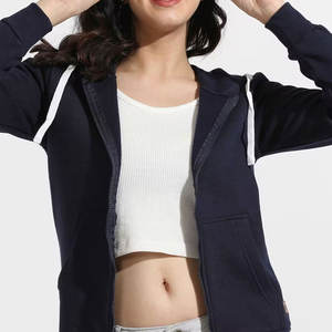 Sudadera con capucha y cremallera completa de la mejor calidad para mujer con diseño de logotipo personalizado, venta al por mayor, logotipo frontal de estilo transpirable del fabricante con capucha - Product Image 3