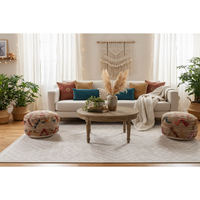 Tapis tissé en chenille rayé gris Anadolu Turkua Home, moderne, lavable, à poils ras 7 mm, en polyester et coton, antidérapant, personnalisable