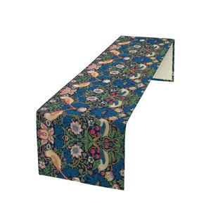 Camino de mesa de diseño Floral personalizado de alta calidad bordado tejido de algodón puro impreso al por mayor - Product Image 1