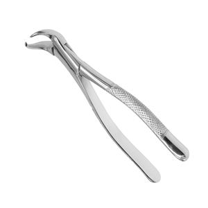 Fórceps de extracción Dental Manual de acero inoxidable de calidad superior Fuente de alimentación de color plateado Patrón inglés Molares inferiores Metal - Product Image 3