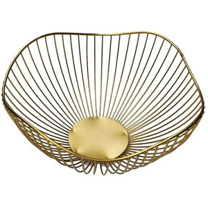 Cesta de almacenamiento de frutas de hierro a precio razonable de calidad de exportación, tamaño personalizado, acabado dorado para utensilios de cocina, decoración de mesa - Product Image 4
