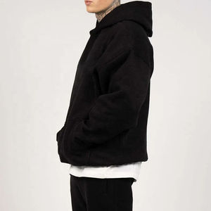 Sudadera con Capucha Lisa de Alta Calidad, Estilo Urbano, Sin Cordones, Personalizable, Talla Grande para Hombre, MOQ Bajo - Product Image 3
