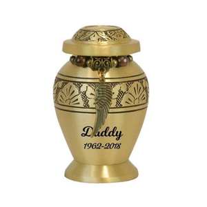 Golden Angel Mini Urn Love Charms Opción nuevo diseño metal recuerdo urnas humanas - Product Image 6