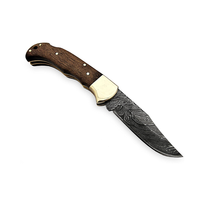 Couteau pliant multifonction personnalisé MORTAL SAGA en acier carbone de haute qualité, acier inoxydable, acier Damas, manche en bois