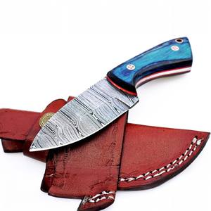 Couteau de chasse et de camping de haute qualité, magnifique, fait à la main, en acier Damas, lame fixe forgée, OEM, haute durabilité, personnalisable - Product Image 1