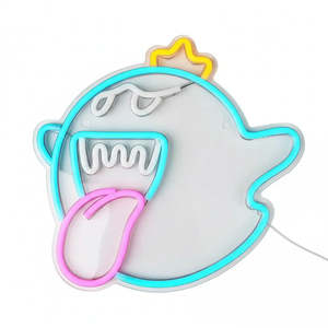 Letrero de Neón Personalizado de Super Mario Roi Boo, Luces LED USB, Cuerpo de Acrílico/Silicona/PVC Rojo, Entrada de 220V/5V para Dormitorio o Uso en Exteriores - Product Image 2