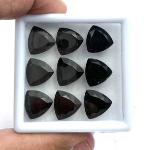 IGI certificado 12mm trillón corte suelto facetado negro turmalina piedra preciosa alta calidad cristal Natural anillos ovalados piedras Material - Product Image 5