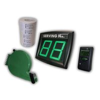 Système de gestion des files d'attente avec affichage LED, télécommande LCD sans fil, 10 000 tickets, compteur vert à 2 chiffres, intérieur/extérieur, pour commerces et bureaux