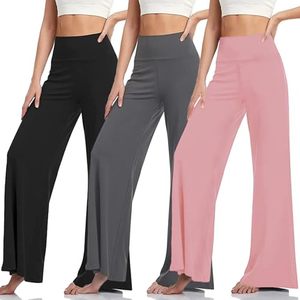 Nuevos Pantalones Deportivos Casuales de Pierna Ancha para Mujer 2026, Pantalones de Yoga con Cintura Baja y Corte Acampanado para Adolescentes, Ropa de Primera Calidad - Product Image 1
