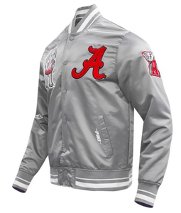 Blouson bombardier en satin avec logo personnalisé de haute qualité col montant vintage coupe-vent style décontracté broderie 3D respirant personnalisé - Product Image 1