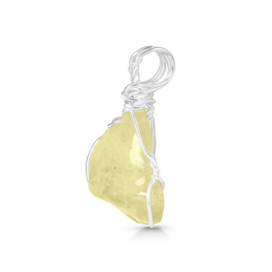 Pendentif en argent sterling 925 avec pendentif en argent plaqué quartz citron naturel pendentif en pierres précieuses brutes réglage de lunette à la mode dernier pendentif - Product Image 2