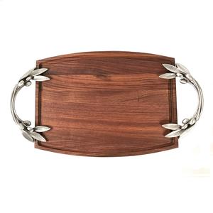 Plateau de service en bois pour fêtes de mariage, décoration de table, plateau de service unique et élégant pour restaurants hôtels et cafés - Product Image 3