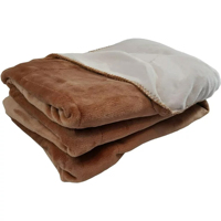 Manta de cama de lana King & Queen, manta cálida de visón grueso y pesado de 2 capas para invierno | 79 "x 91" | 7.5lbs