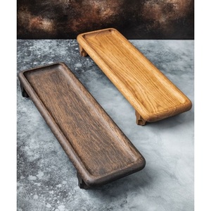 Plateaux de service de table en bois d'acacia fabriqués à la main poignées plateaux en bois naturel artisanal pour mariages maison/cuisine pour restaurants - Product Image 4