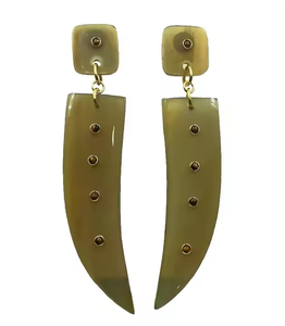 Boucle d'oreille en corne de buffle de qualité supérieure Fêtes de restaurant de bonne qualité par l'artisanat en croissant - Product Image 3
