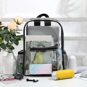 Sac à dos quotidien pour enfants MKW-2093 PRO transparent avec bretelles réglables en matériau imperméable - Product Image 6